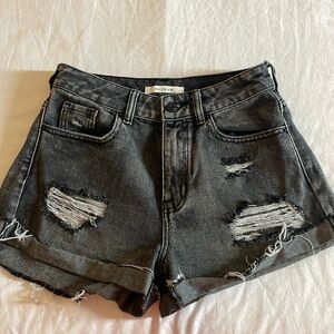 Brand new black washed Pacsun mom jean shorts in size 25.